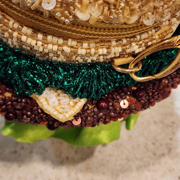 Viral Tiktok Purse India Handcrafted Beaded Burger Bag With Strap Handmade - Picture 12 of 16